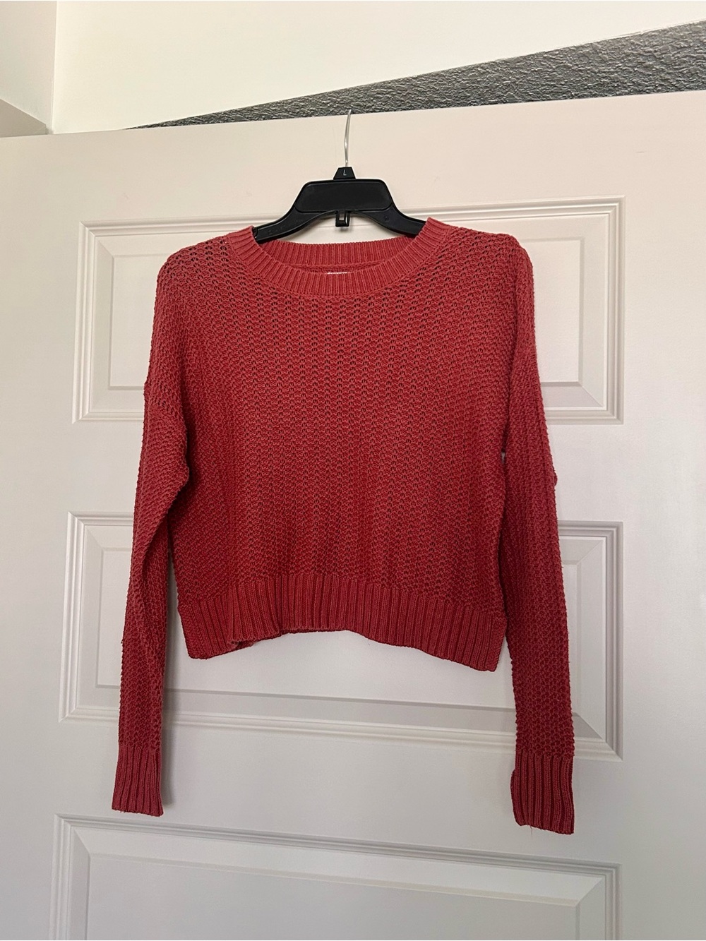 Aeropostale Coral Crewneck Knit Sweater